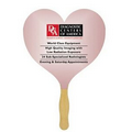 Heart Sandwiched Hand Fan (2 Side/1 Imprint Color)